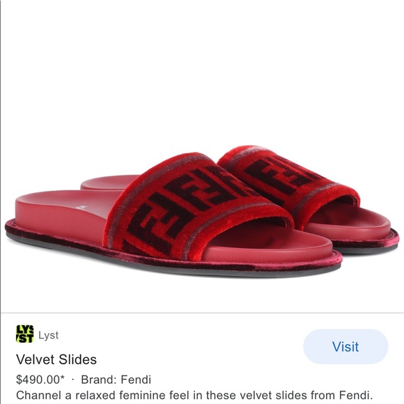 red fendi slides
